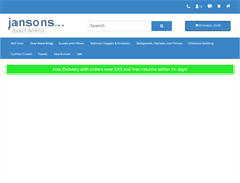 Tablet Screenshot of jansonsdirectlinens.co.uk